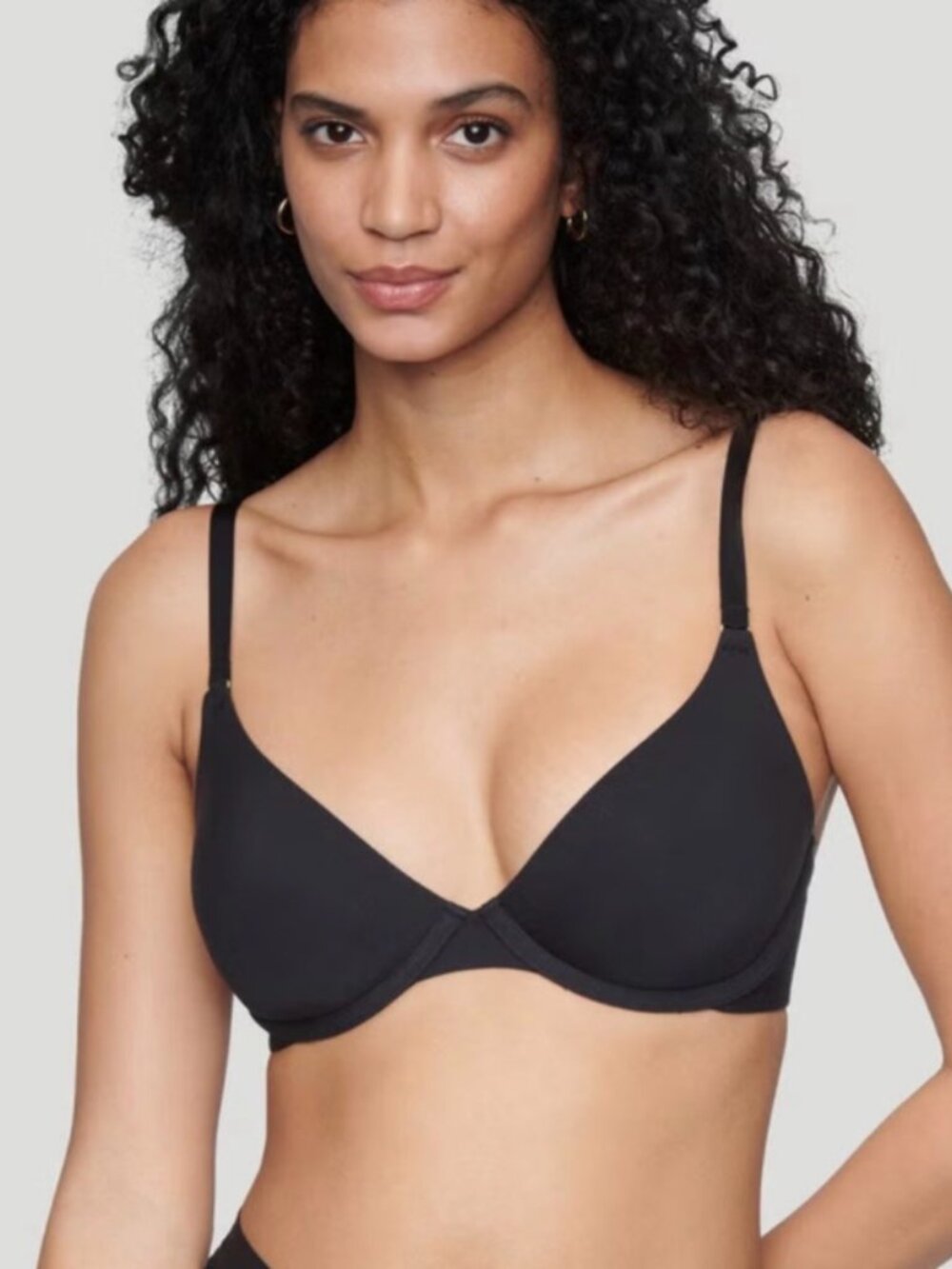 Cuup Women's The Triangle Micro Underwire Bra Black 36B